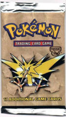Pokemon Fossil Unlimited Booster Pack - Zapdos Artwork
